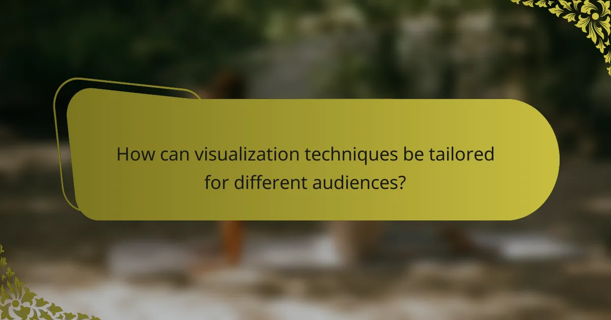 How can visualization techniques be tailored for different audiences?