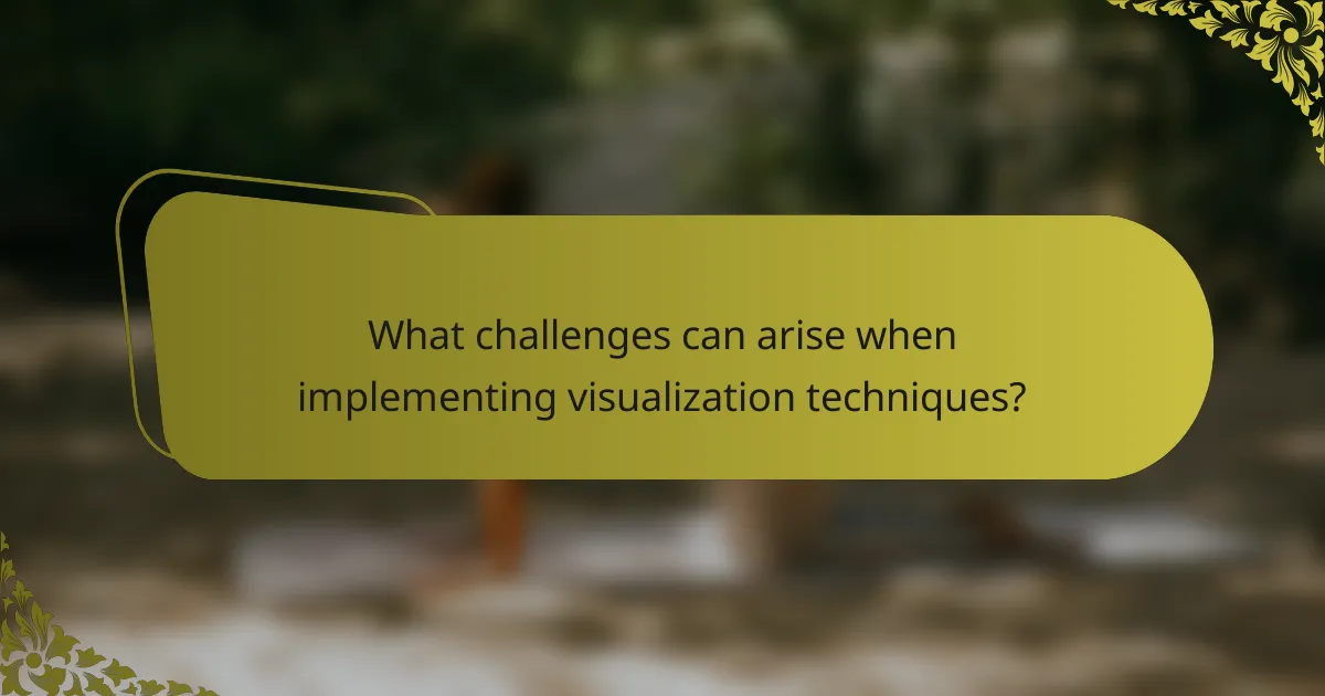 What challenges can arise when implementing visualization techniques?